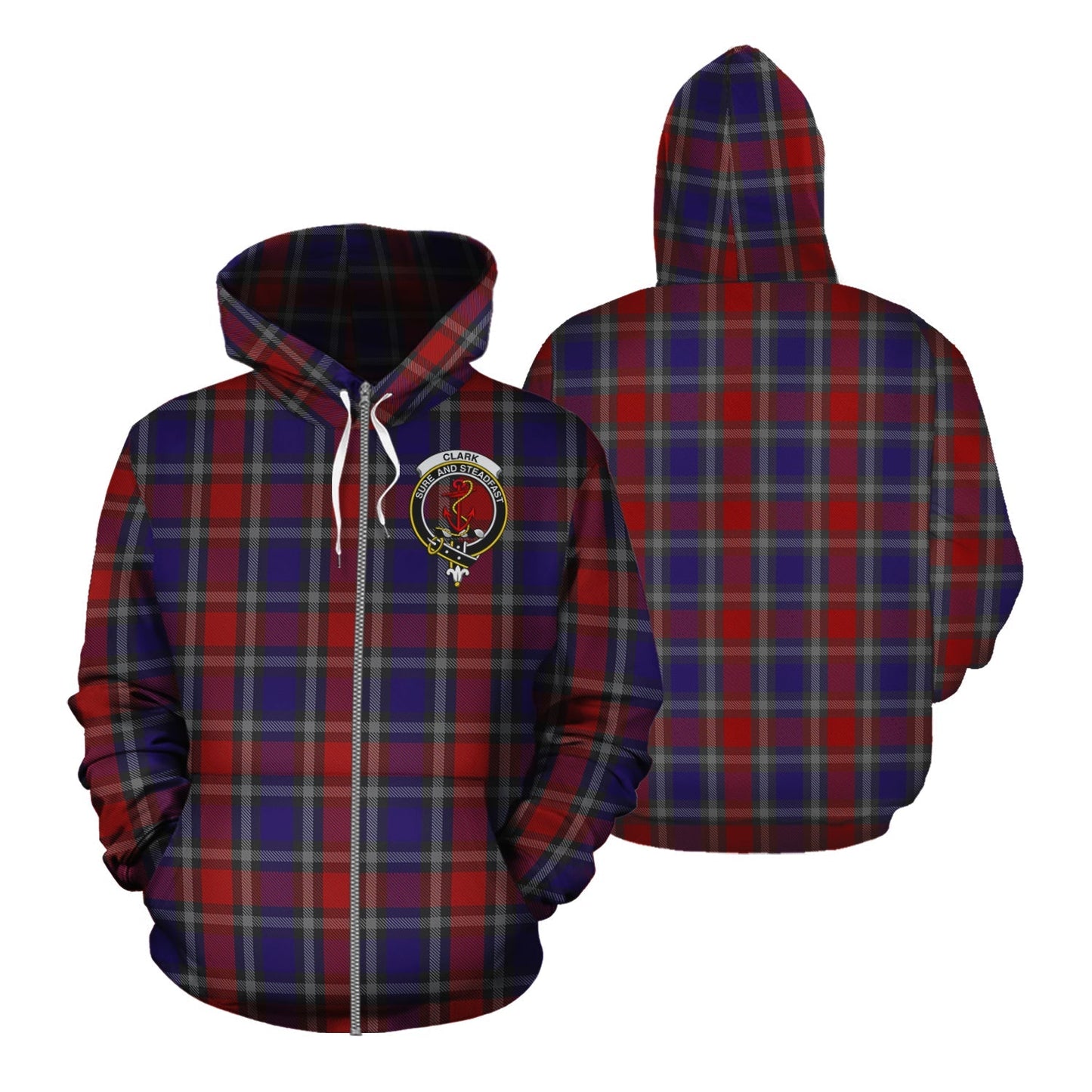 Printivon Clark Red Tartan Hoodie