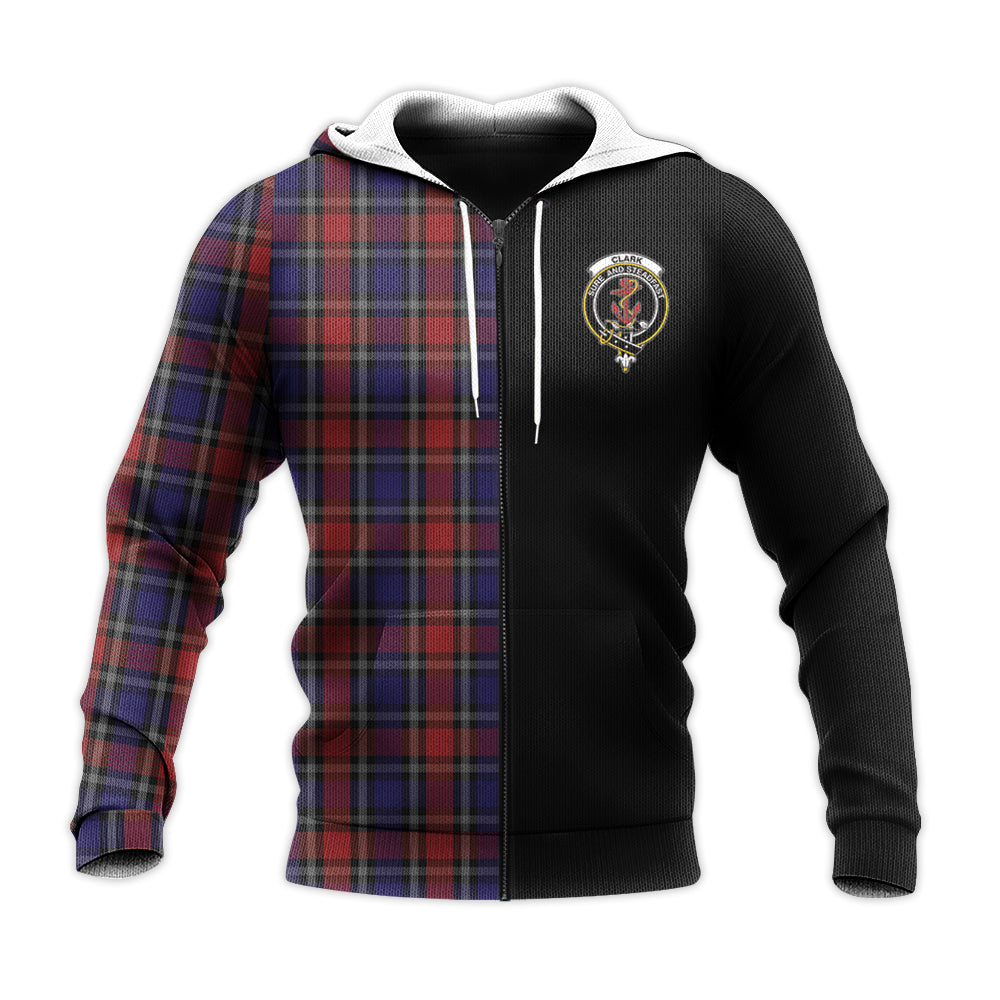 Printivon Clark Red Tartan Personalize Half Hoodie