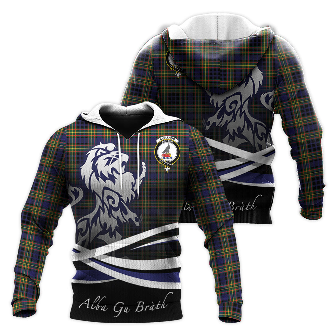Printivon Clelland Modern Tartan Scottish Lion Hoodie