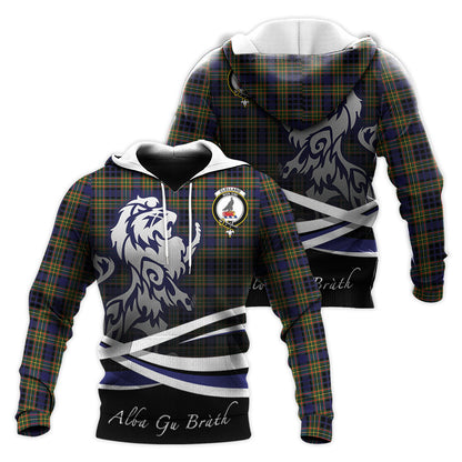 Printivon Clelland Modern Tartan Scottish Lion Hoodie