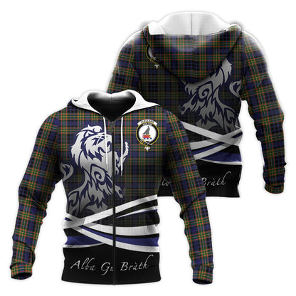 Printivon Clelland Modern Tartan Scottish Lion Hoodie