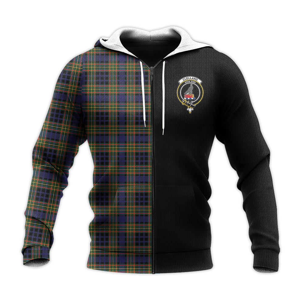 Printivon Clelland Modern Tartan Personalize Half Hoodie