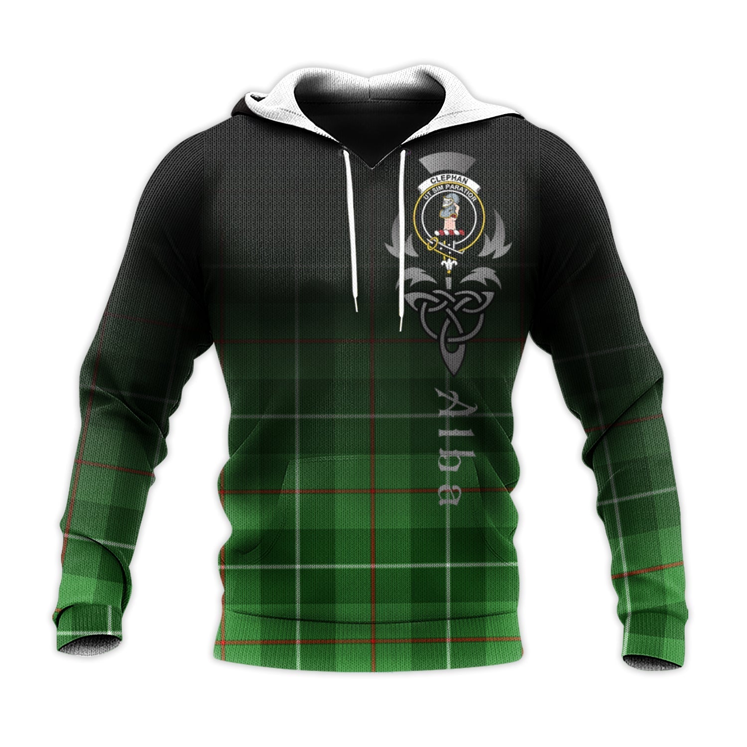 Printivon Clephan Tartan Crest Alba Celtic Hoodie