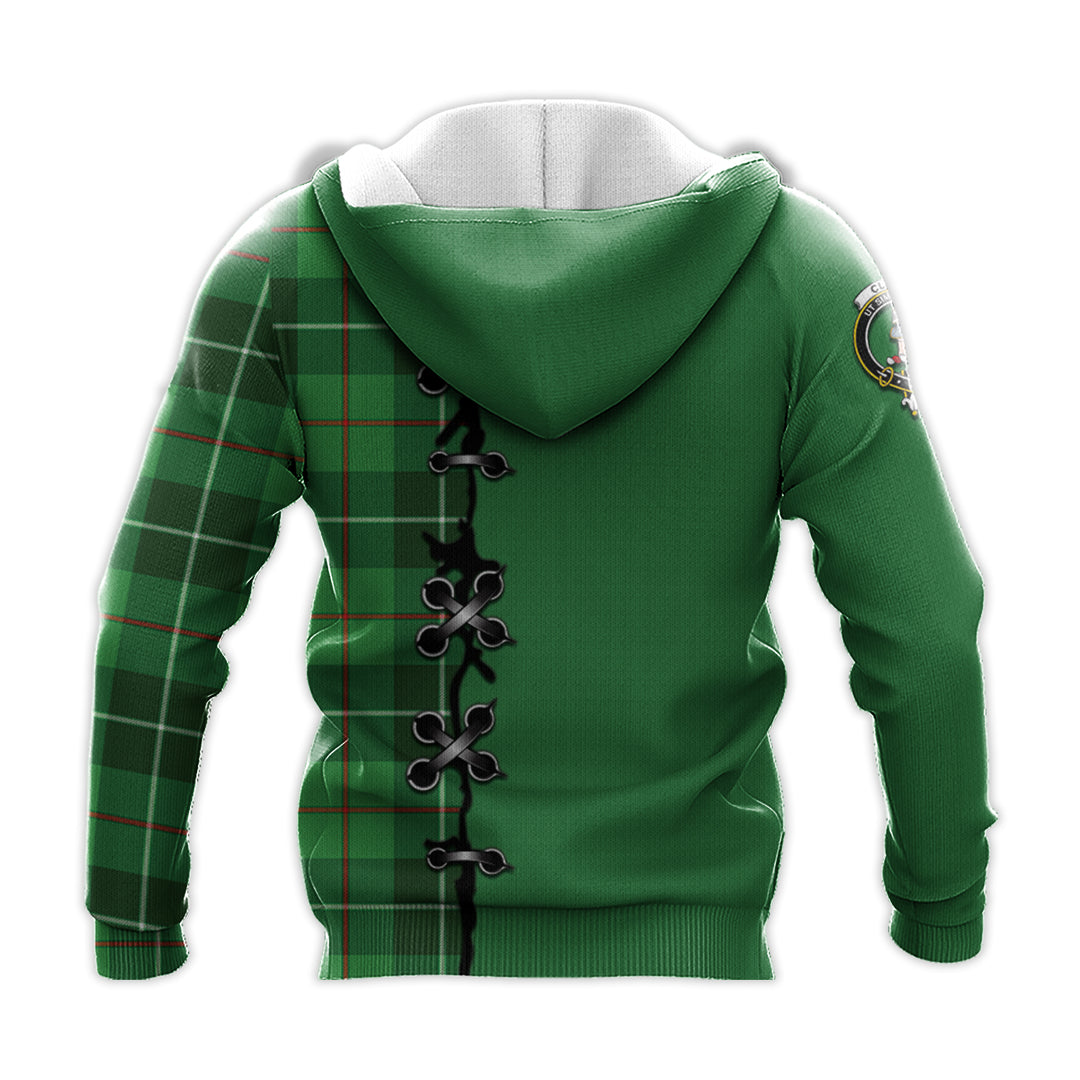 Printivon Clephan Tartan Hoodie Lion Rampant And Celtic Thistle Style
