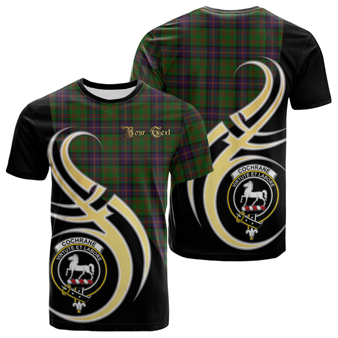 Printivon Cochrane Tartan Crest Believe In Me T Shirt