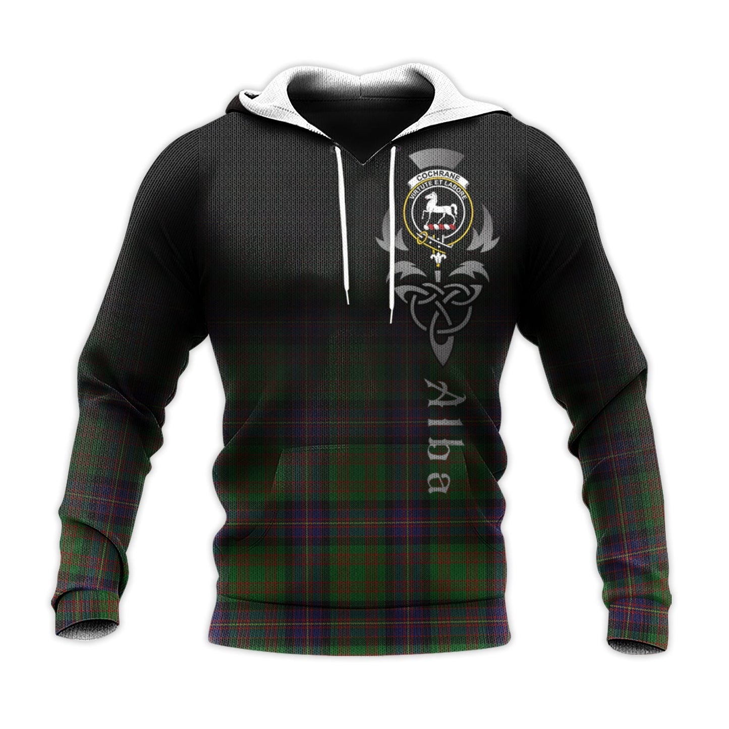 Printivon Cochrane Tartan Crest Alba Celtic Hoodie