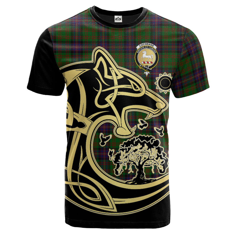 Printivon Cochrane Crest Celtic Wolf Tartan T Shirt Custom Your Text