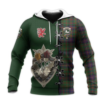 Printivon Cochrane Tartan Hoodie Lion Rampant And Celtic Thistle Style