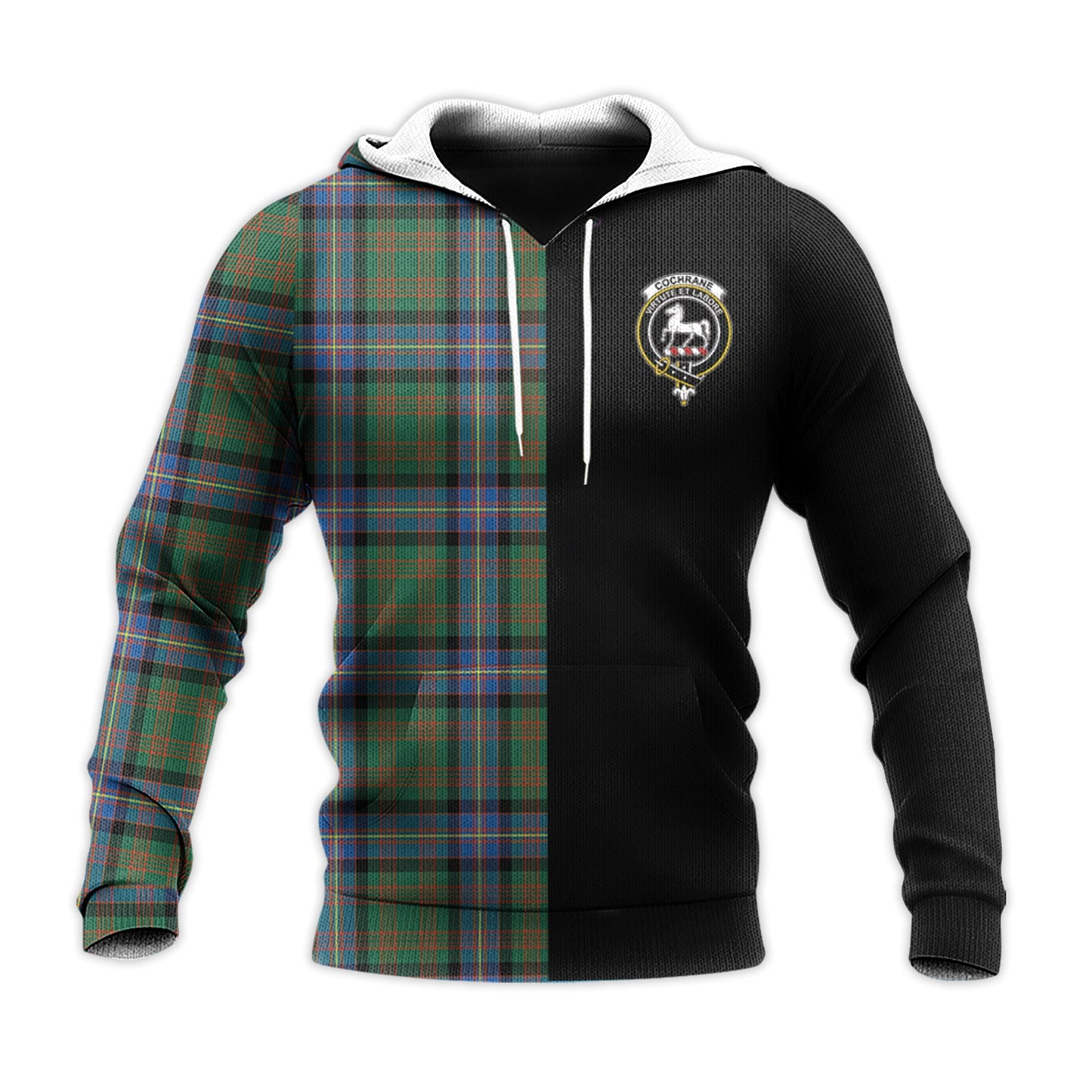 Printivon Cochrane Ancient Tartan Personalize Half Hoodie