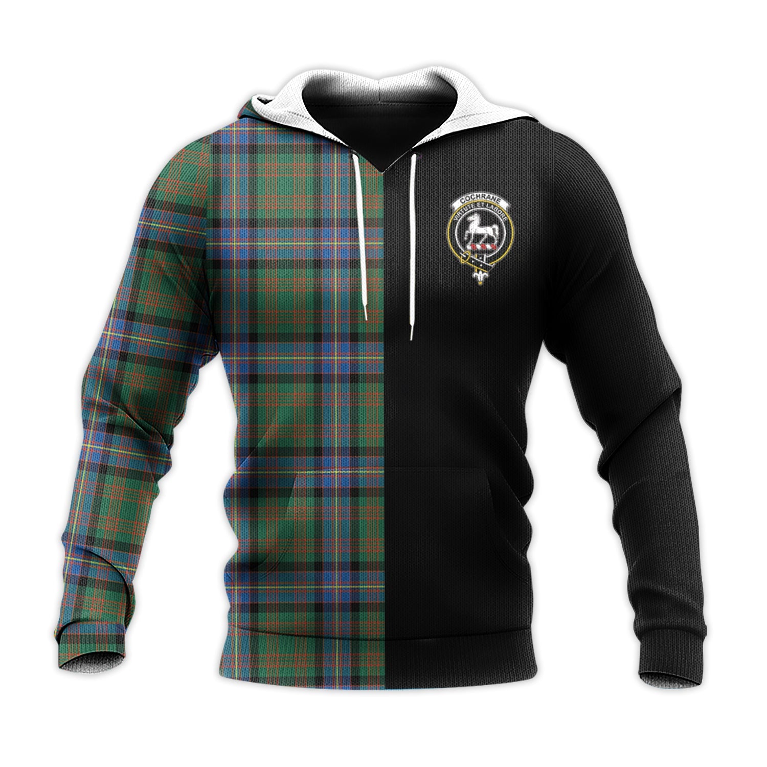 Printivon Cochrane Ancient Tartan Personalize Half Hoodie