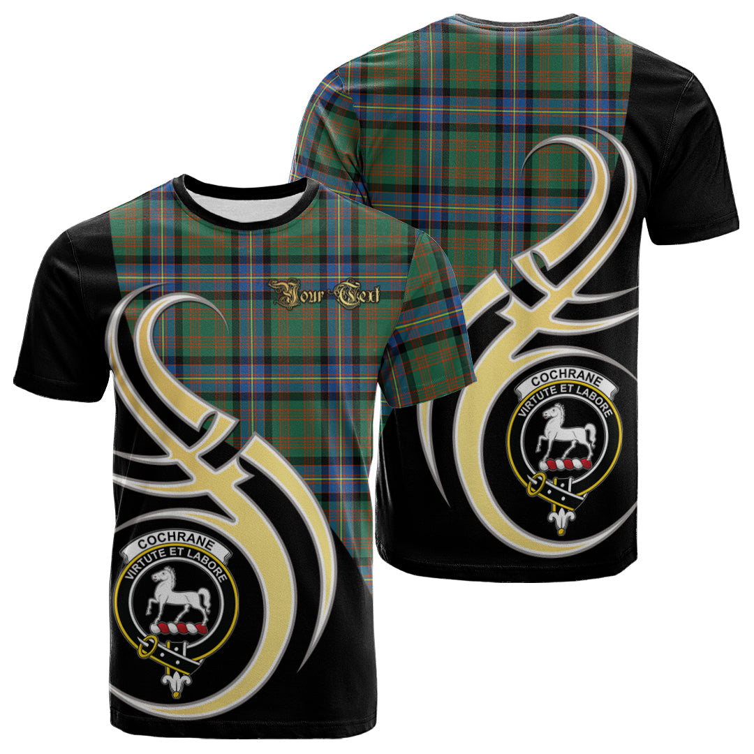 Printivon Cochrane Ancient Tartan Crest Believe In Me T Shirt