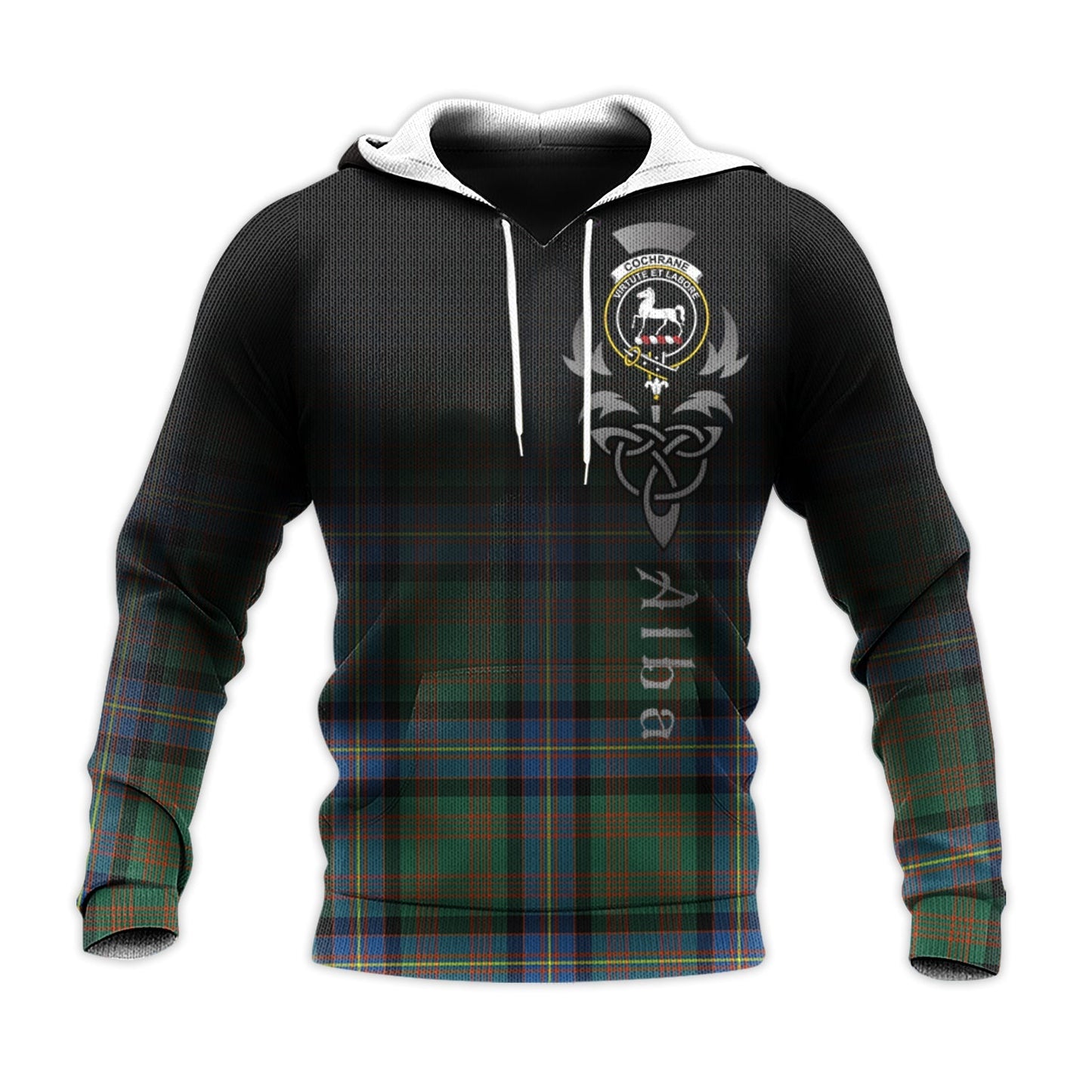 Printivon Cochrane Ancient Tartan Crest Alba Celtic Hoodie