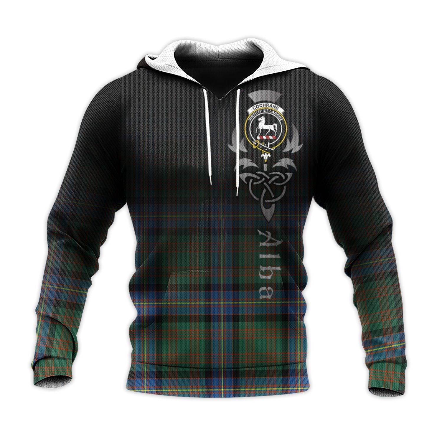Printivon Cochrane Ancient Tartan Crest Alba Celtic Hoodie