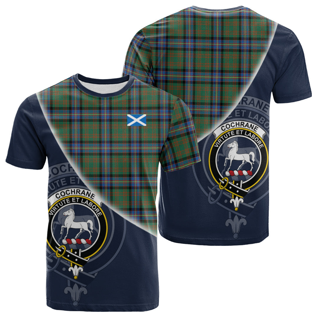 Printivon Cochrane Ancient Tartan Scottish Crest T Shirt