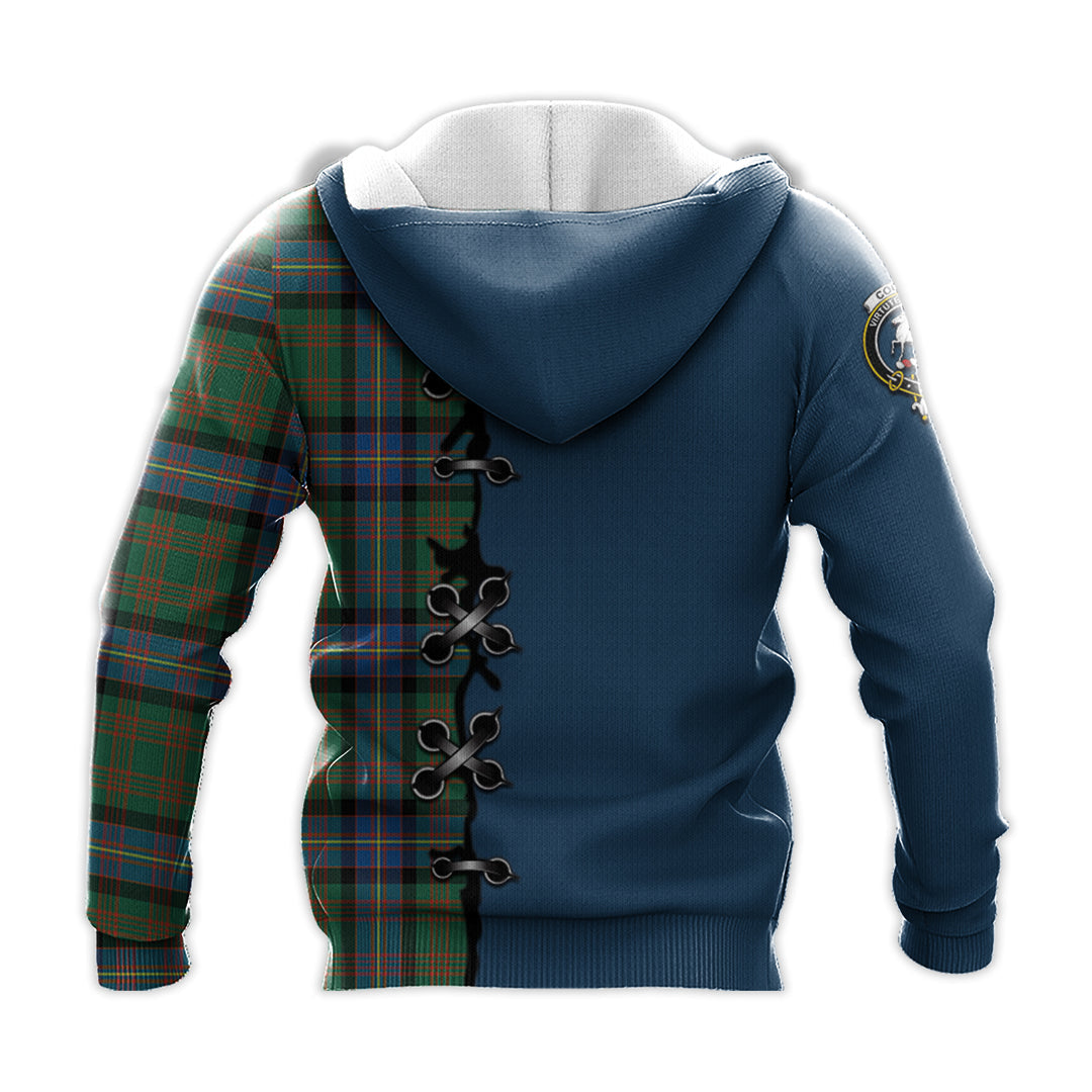 Printivon Cochrane Ancient Tartan Hoodie Lion Rampant And Celtic Thistle Style