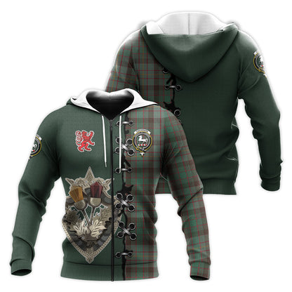 Printivon Cochrane Hunting Tartan Hoodie Lion Rampant And Celtic Thistle Style