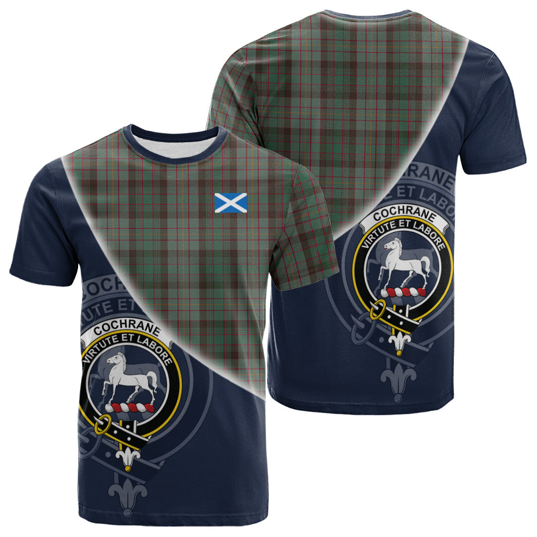 Printivon Cochrane Hunting Tartan Scottish Crest T Shirt