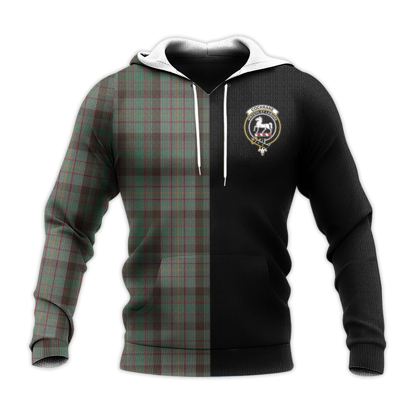 Printivon Cochrane Hunting Tartan Personalize Half Hoodie