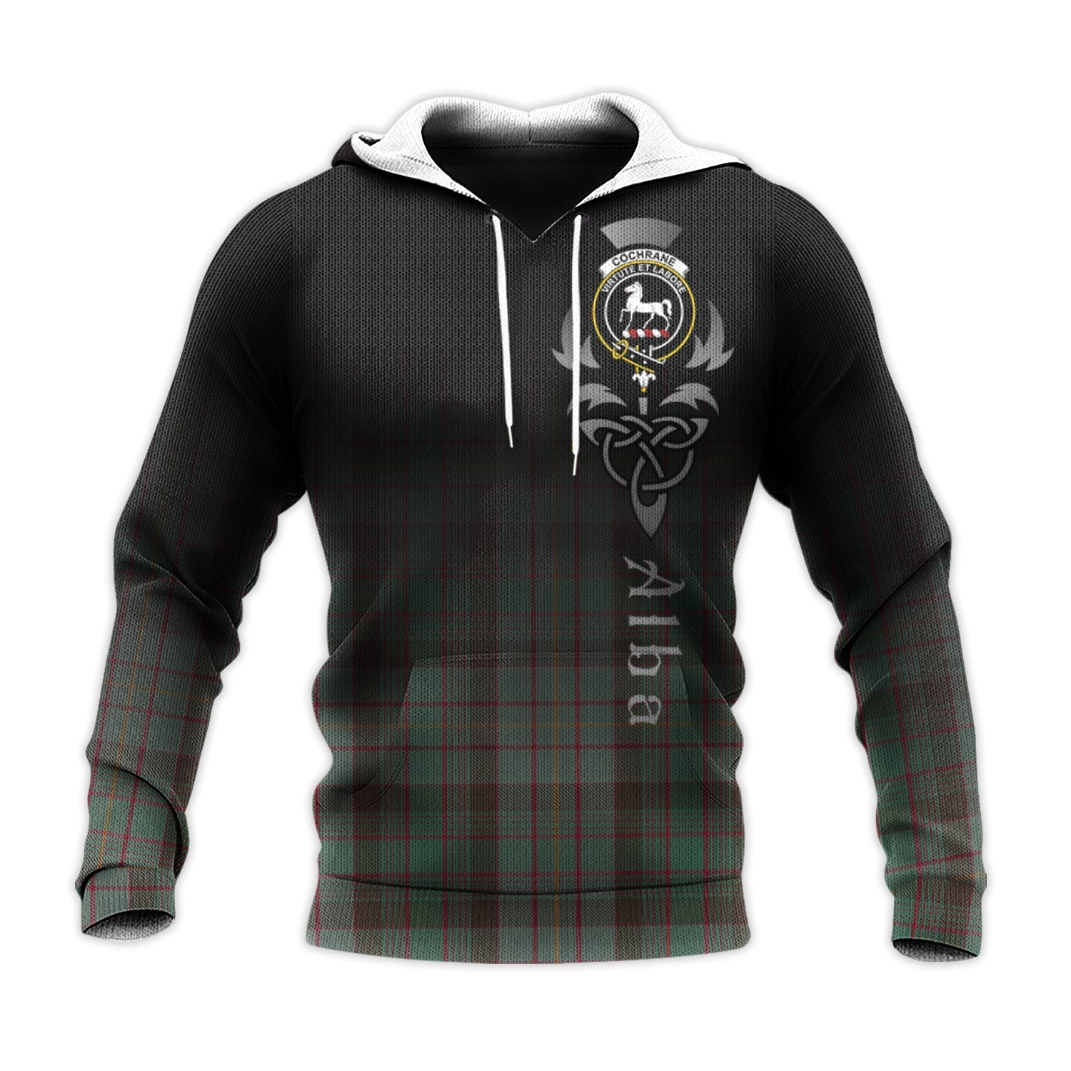 Printivon Cochrane Hunting Tartan Crest Alba Celtic Hoodie