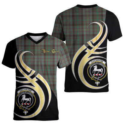 Printivon Cochrane Hunting Tartan Crest Believe In Me T Shirt