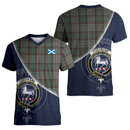 Printivon Cochrane Hunting Tartan Scottish Crest T Shirt