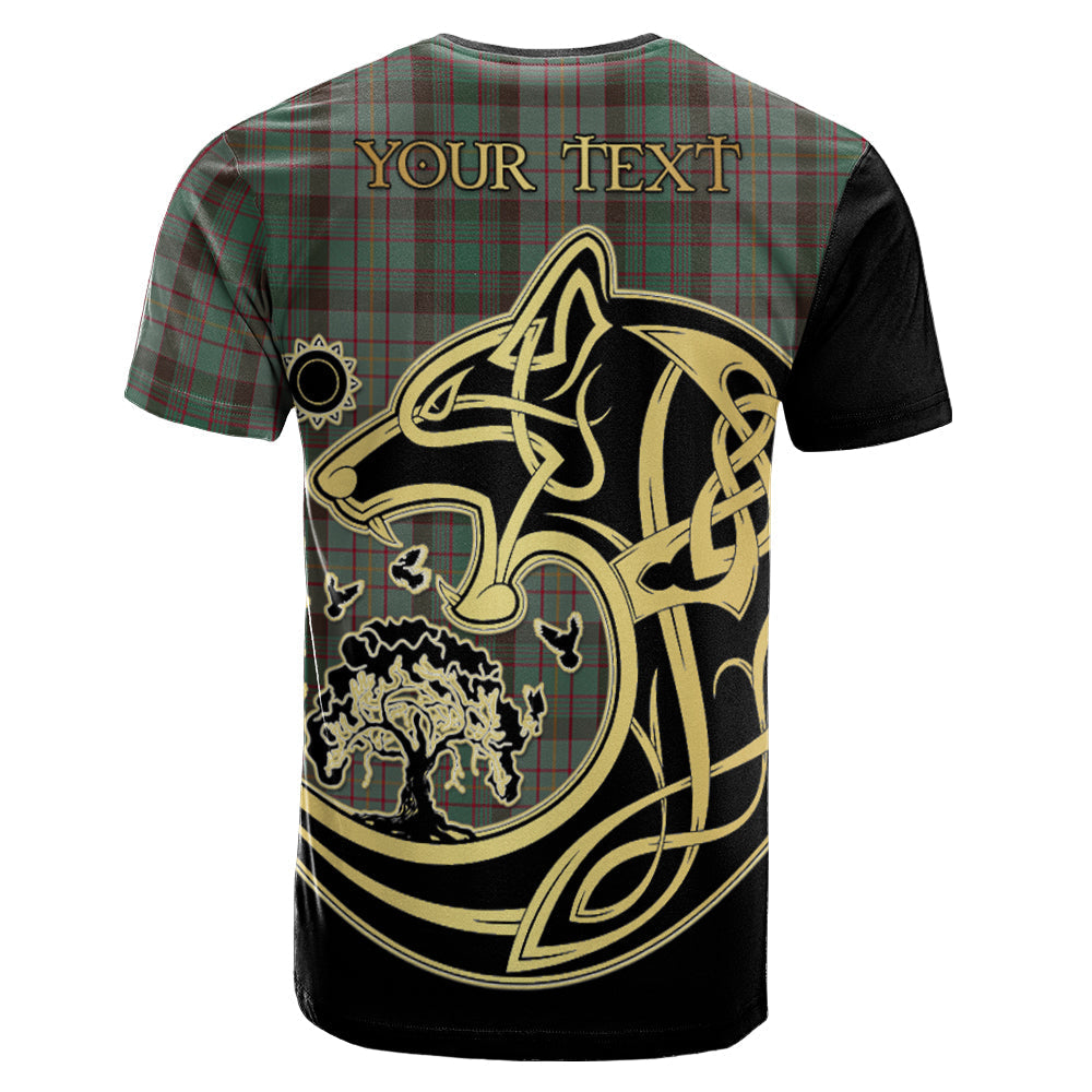 Printivon Cochrane Hunting Crest Celtic Wolf Tartan T Shirt Custom Your Text