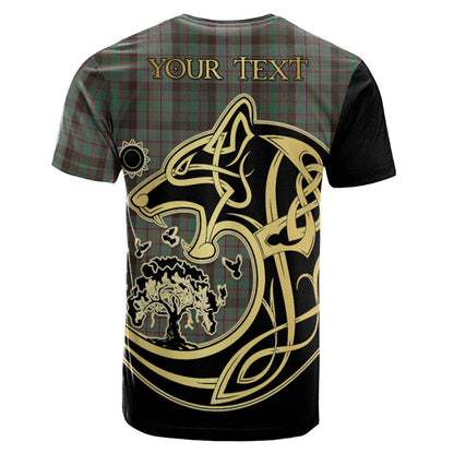 Printivon Cochrane Hunting Crest Celtic Wolf Tartan T Shirt Custom Your Text