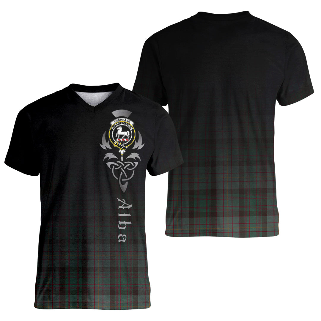 Printivon Cochrane Hunting Tartan Crest Alba Celtic T Shirt