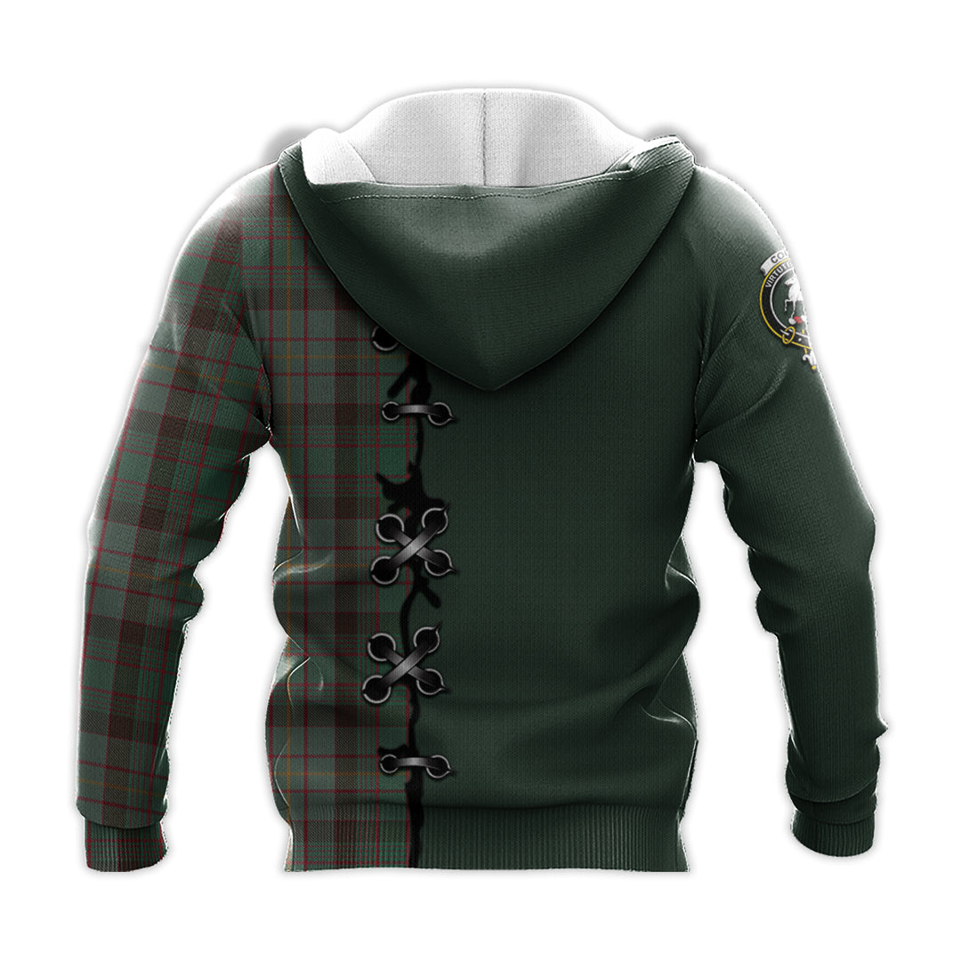 Printivon Cochrane Hunting Tartan Hoodie Lion Rampant And Celtic Thistle Style
