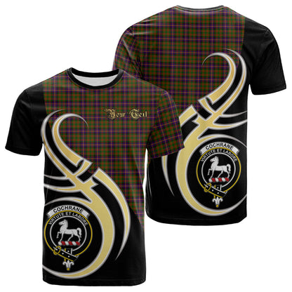 Printivon Cochrane Modern Tartan Crest Believe In Me T Shirt