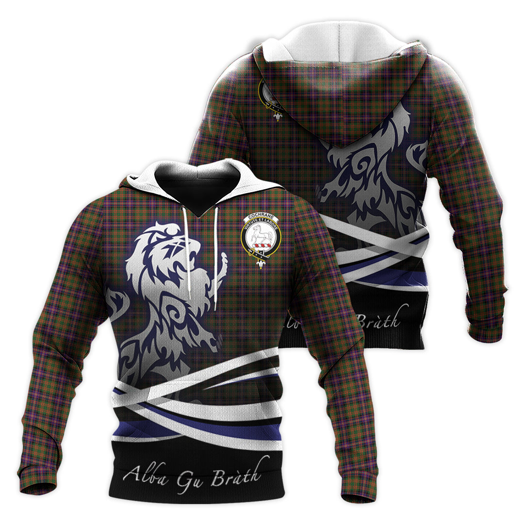 Printivon Cochrane Modern Tartan Scottish Lion Hoodie