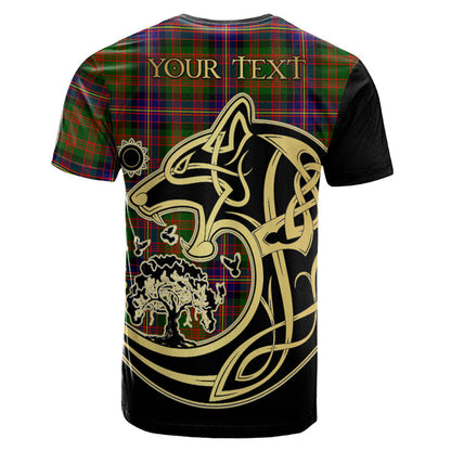 Printivon Cochrane Modern Crest Celtic Wolf Tartan T Shirt Custom Your Text