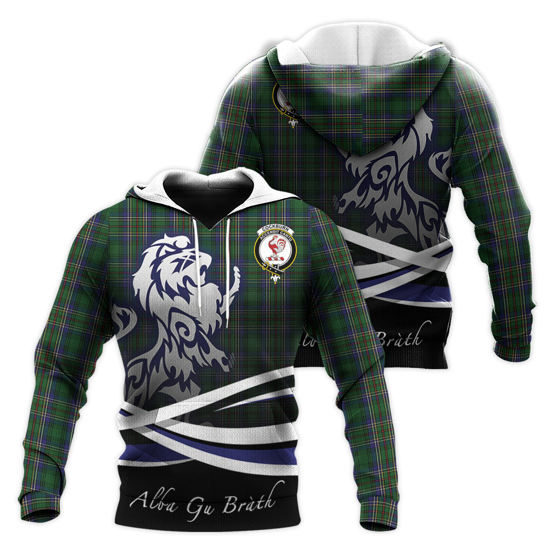 Printivon Cockburn Tartan Scottish Lion Hoodie