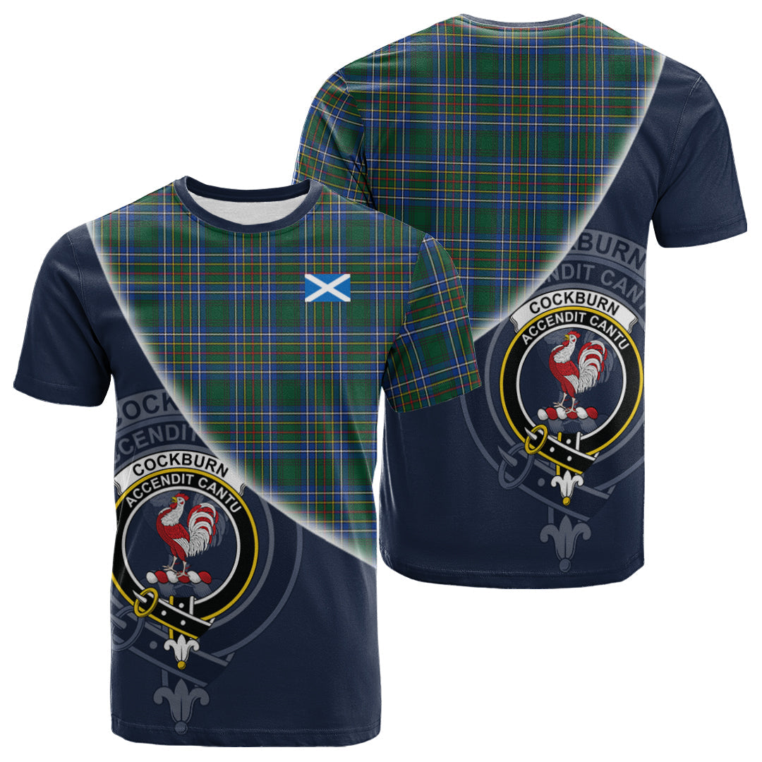 Printivon Cockburn Ancient Tartan Scottish Crest T Shirt