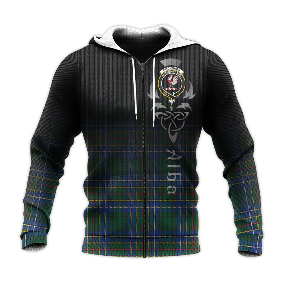 Printivon Cockburn Ancient Tartan Crest Alba Celtic Hoodie