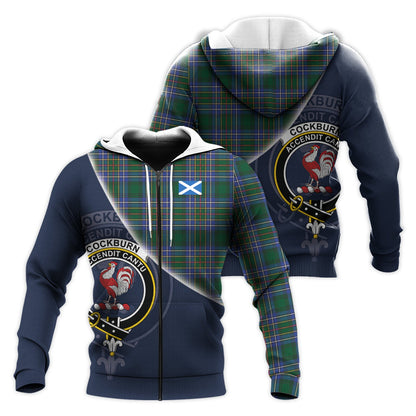 Printivon Cockburn Ancient Tartan Scottish Crest Hoodie