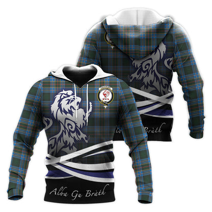 Printivon Cockburn Modern Tartan Scottish Lion Hoodie