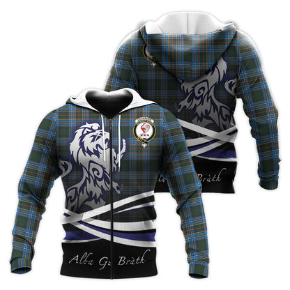 Printivon Cockburn Modern Tartan Scottish Lion Hoodie