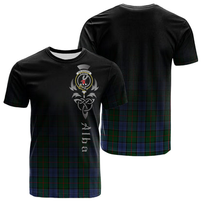 Printivon Colquhoun Tartan Crest Alba Celtic T Shirt