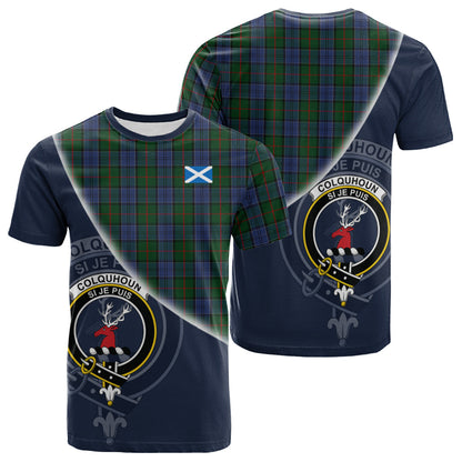 Printivon Colquhoun Tartan Scottish Crest T Shirt