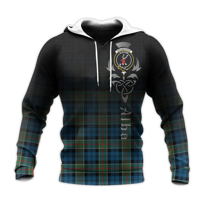 Printivon Colquhoun Ancient Tartan Crest Alba Celtic Hoodie