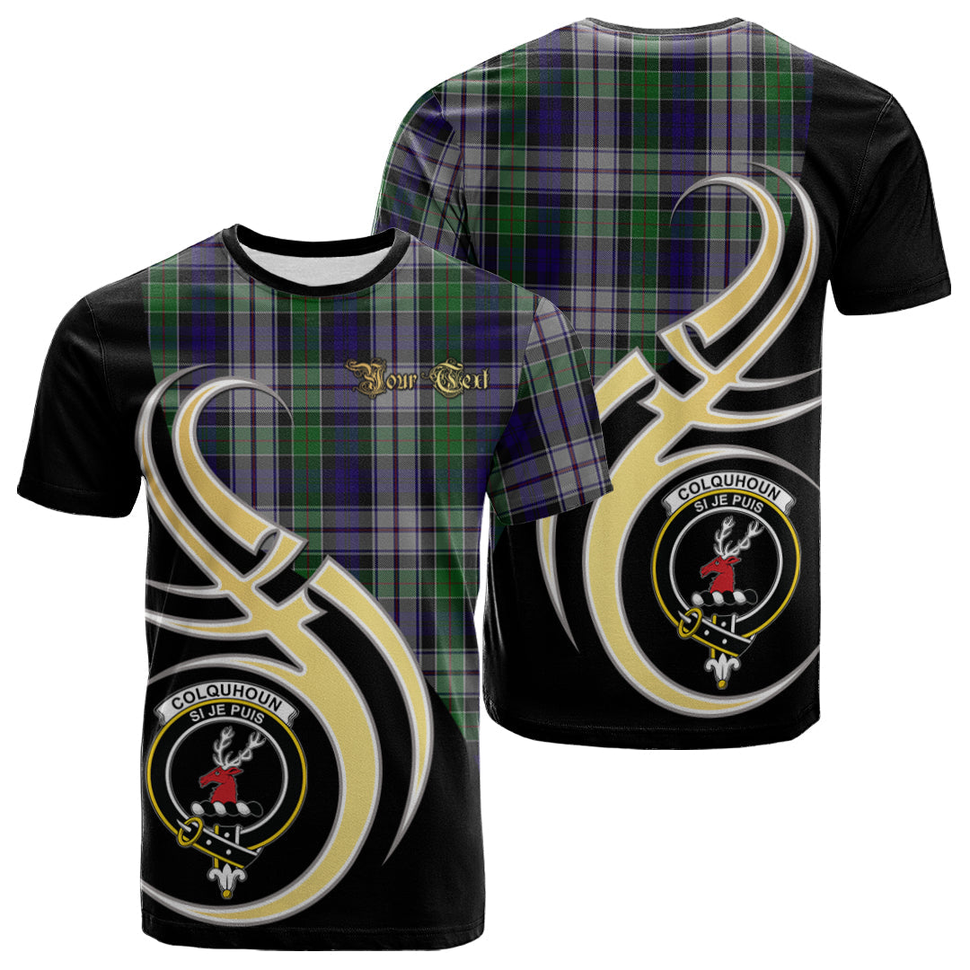 Printivon Colquhoun Dress Tartan Crest Believe In Me T Shirt