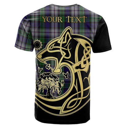 Printivon Colquhoun Dress Crest Celtic Wolf Tartan T Shirt Custom Your Text