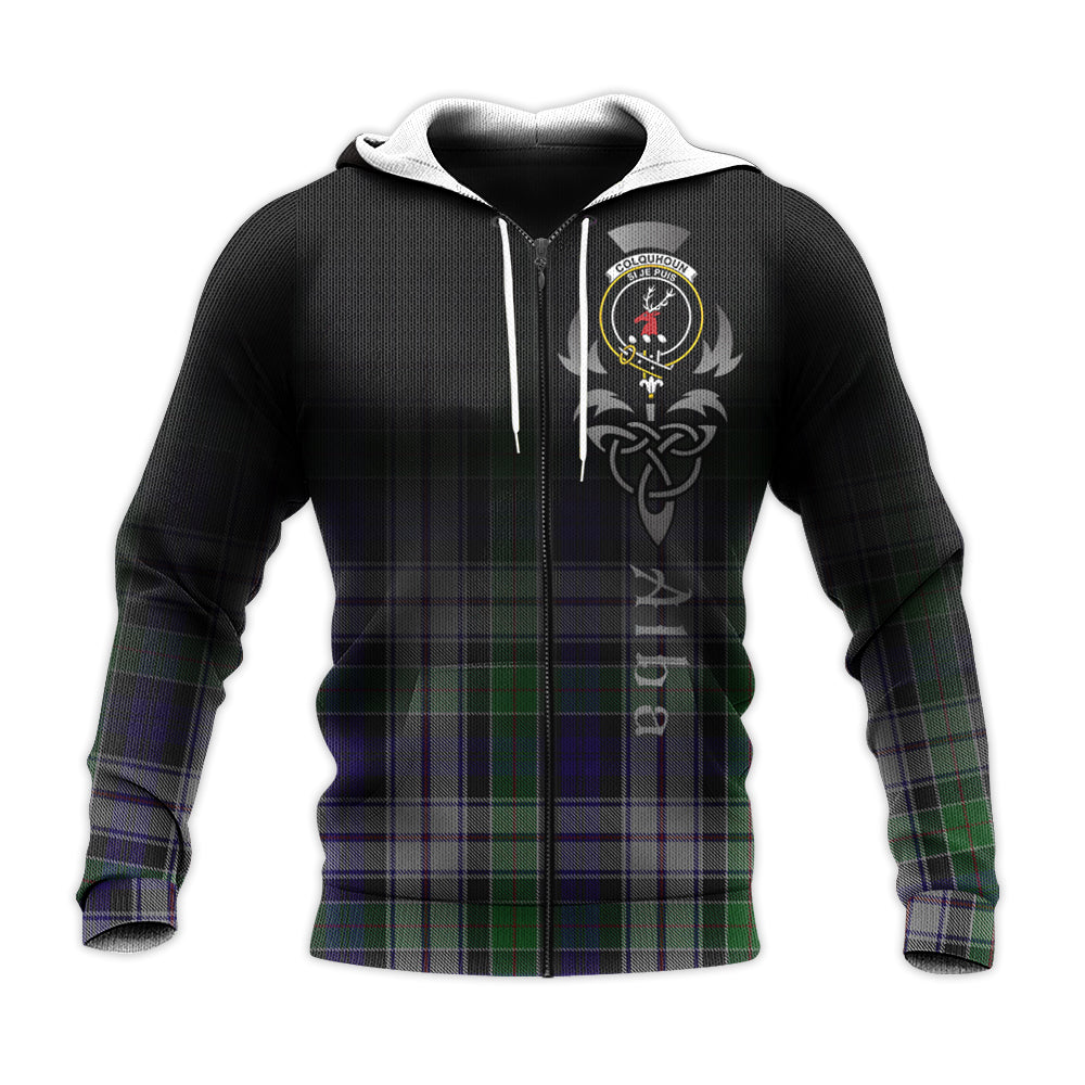 Printivon Colquhoun Dress Tartan Crest Alba Celtic Hoodie
