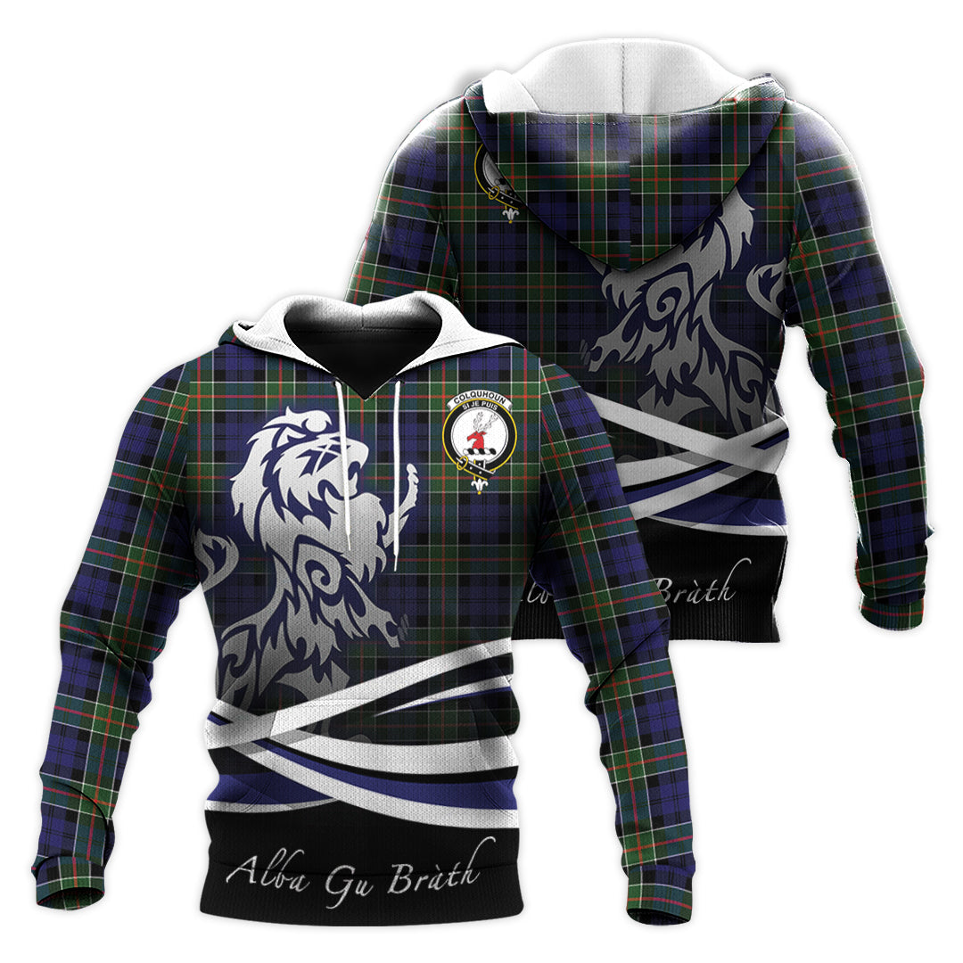 Printivon Colquhoun Modern Tartan Scottish Lion Hoodie