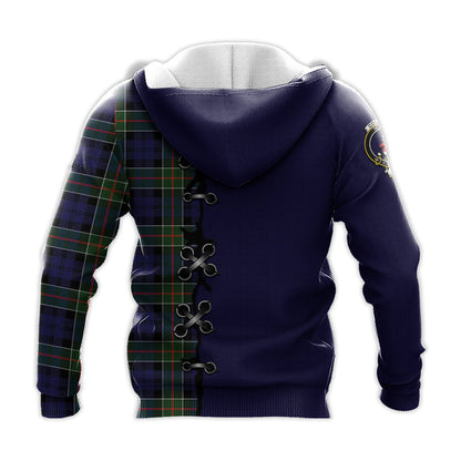 Printivon Colquhoun Modern Tartan Hoodie Lion Rampant And Celtic Thistle Style