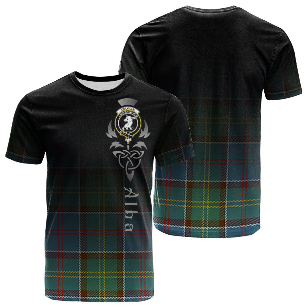 Printivon Colville Tartan Crest Alba Celtic T Shirt