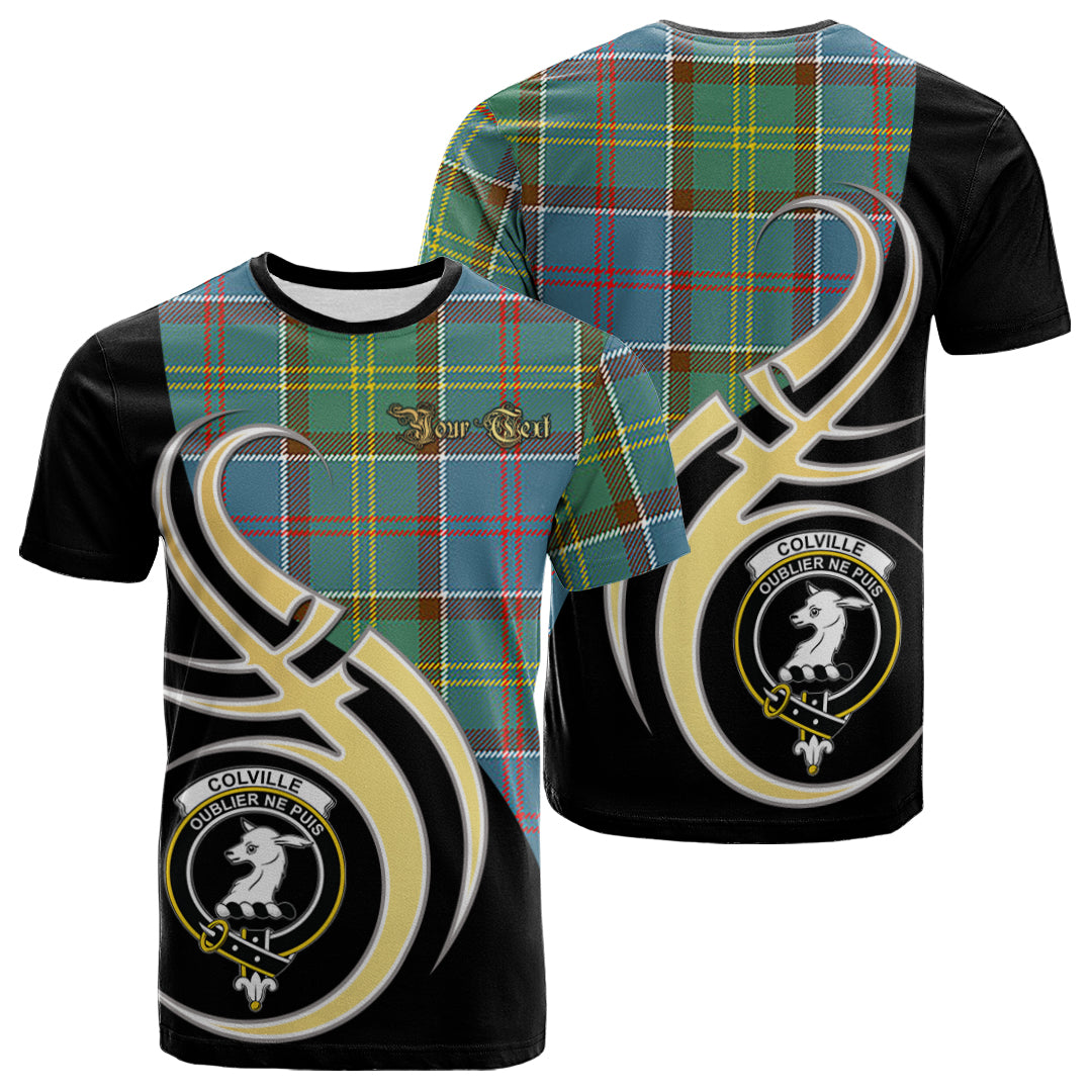 Printivon Colville Tartan Crest Believe In Me T Shirt