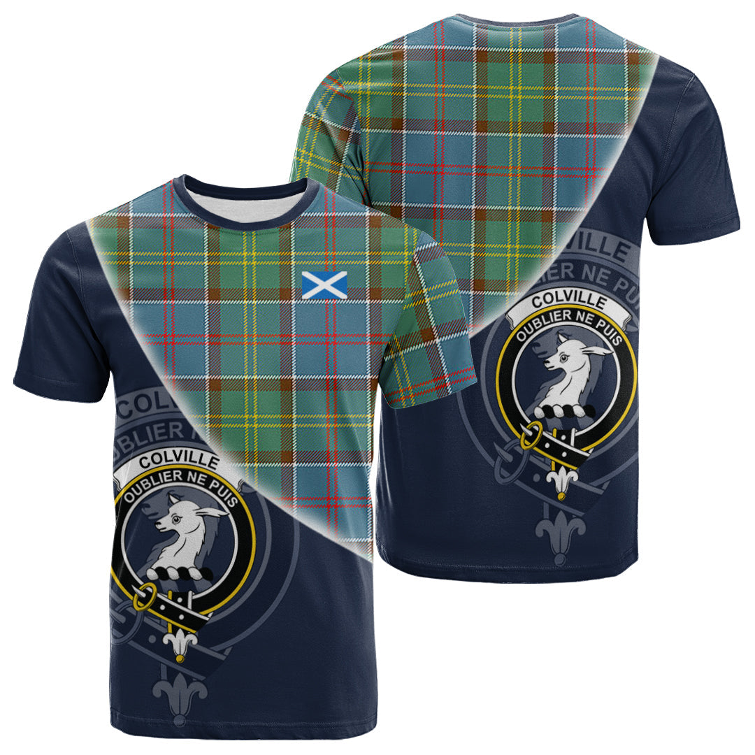Printivon Colville Tartan Scottish Crest T Shirt