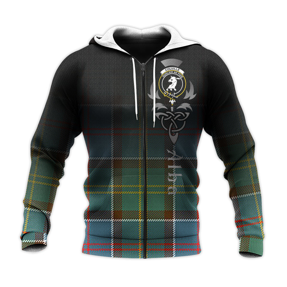 Printivon Colville Tartan Crest Alba Celtic Hoodie